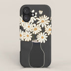 White Daisy Bouquets in Vase 4 iPhone Case Gallery Image 1
