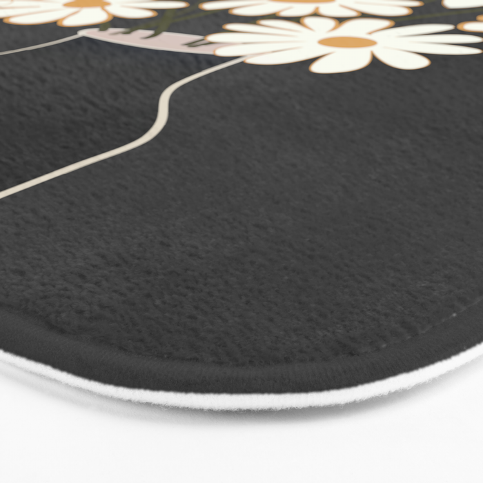 White Daisy Bouquets in Vase 4 Bath Mat Gallery Image 3