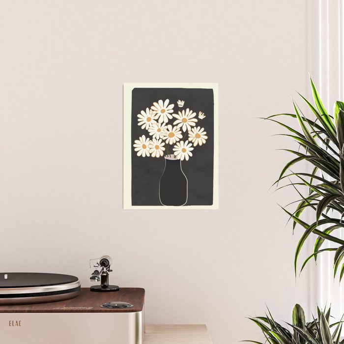 White Daisy Bouquets in Vase 4 Poster Gallery Image 2