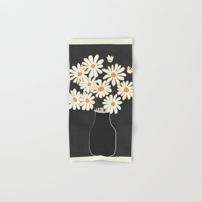 White Daisy Bouquets in Vase 4 Bath Towel Gallery Image 1