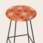 Hearts and Flowers on Orange Stool Gallery Image 2