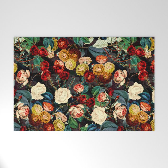Night Botanical Forest Welcome Mat Gallery Image 1