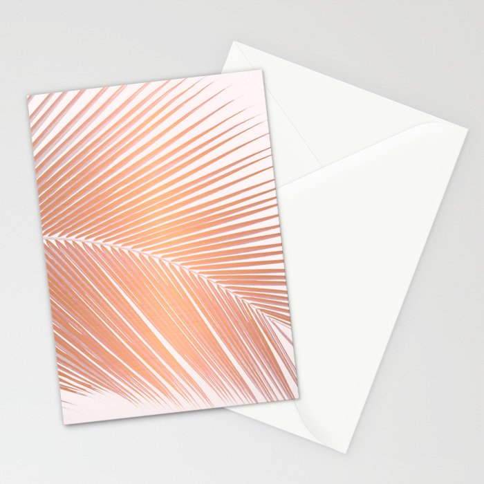 Palm leaf - copper pink Stationery Card Gallery Image 2