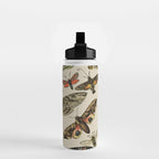 Vintage Scientific Moth Chart Water Bottle Gallery Image 2