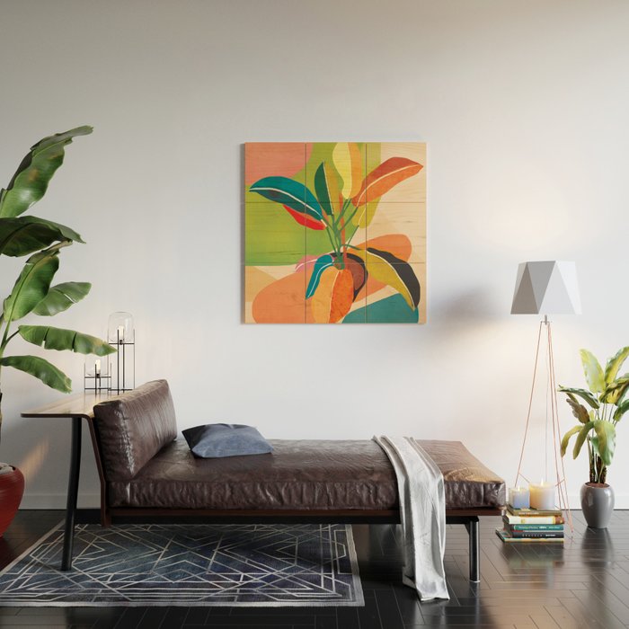 Colorful Branching Out 37 Wood Wall Art Gallery Image 2