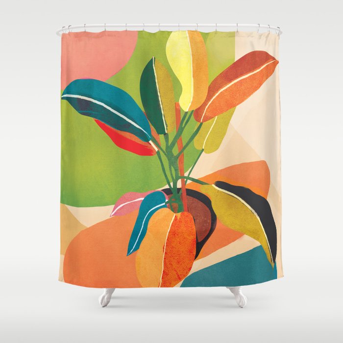 Colorful Branching Out 37 Shower Curtain Gallery Image 1