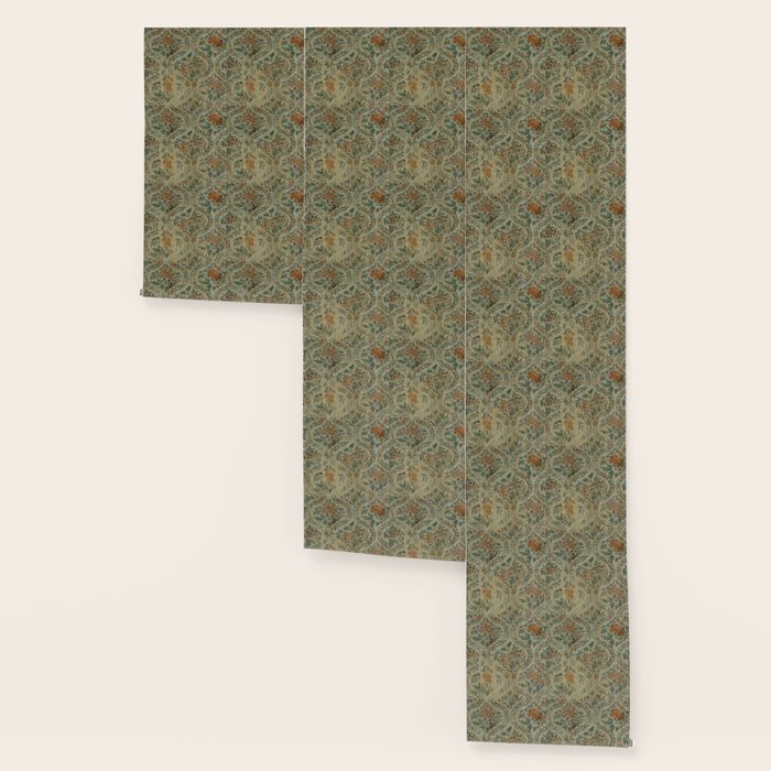 Distressed Antique Floral Chintz Pattern Wallpaper Gallery Image 3