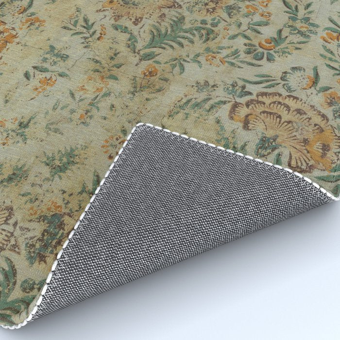 Distressed Antique Floral Chintz Pattern Rug Gallery Image 4