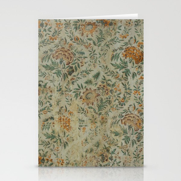 Distressed Antique Floral Chintz Pattern Stationery Card Gallery Image 2