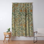 Distressed Antique Floral Chintz Pattern Window Curtain Gallery Image 5