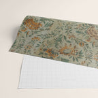 Distressed Antique Floral Chintz Pattern Wrapping Paper Gallery Image 2
