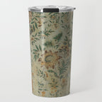 Distressed Antique Floral Chintz Pattern Travel Mug Gallery Image 1