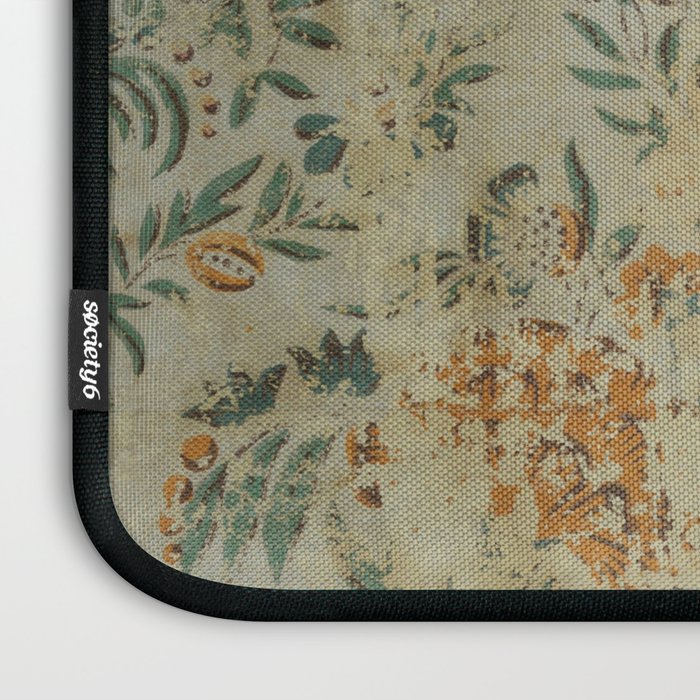 Distressed Antique Floral Chintz Pattern Laptop Sleeve Gallery Image 3