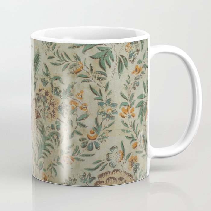 Distressed Antique Floral Chintz Pattern Coffee Mug Gallery Image 1