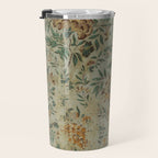 Distressed Antique Floral Chintz Pattern Travel Mug Gallery Image 3