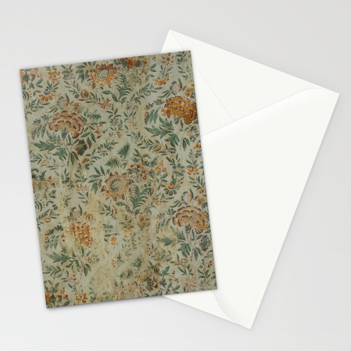 Distressed Antique Floral Chintz Pattern Stationery Card Gallery Image 2