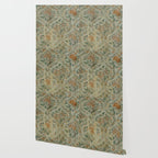 Distressed Antique Floral Chintz Pattern Wallpaper Gallery Image 2