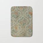 Distressed Antique Floral Chintz Pattern Bath Mat Gallery Image 1