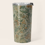 Distressed Antique Floral Chintz Pattern Travel Mug Gallery Image 2
