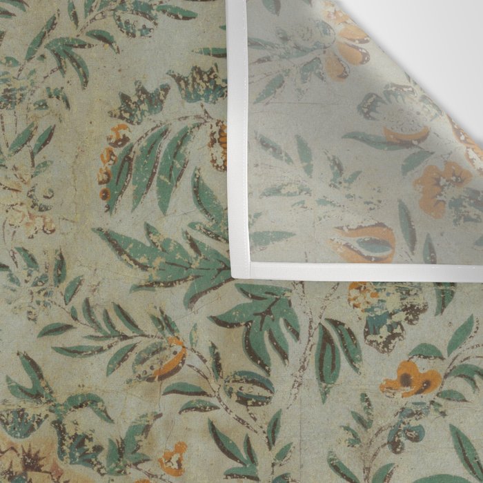 Distressed Antique Floral Chintz Pattern Wall Tapestry Gallery Image 3
