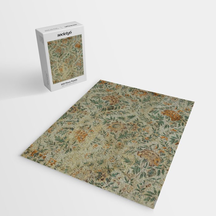 Distressed Antique Floral Chintz Pattern Jigsaw Puzzle Gallery Image 2