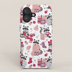 Hygge raccoon // white background iPhone Case Gallery Image 1