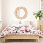 Hygge raccoon // white background Duvet Cover Gallery Image 3