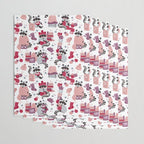 Hygge raccoon // white background Wrapping Paper Gallery Image 3