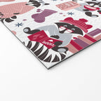 Hygge raccoon // white background Welcome Mat Gallery Image 2