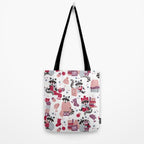 Hygge raccoon // white background Tote Bag Gallery Image 2