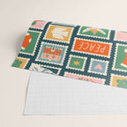 Vintage christmas postage stamp pattern Wrapping Paper Gallery Image 2