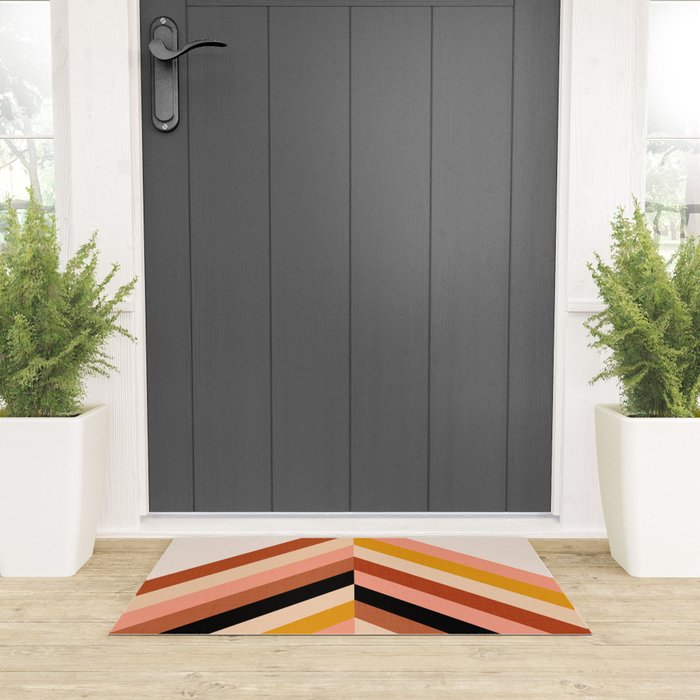 Chevron Christmas tree - neutrals Welcome Mat Gallery Image 3