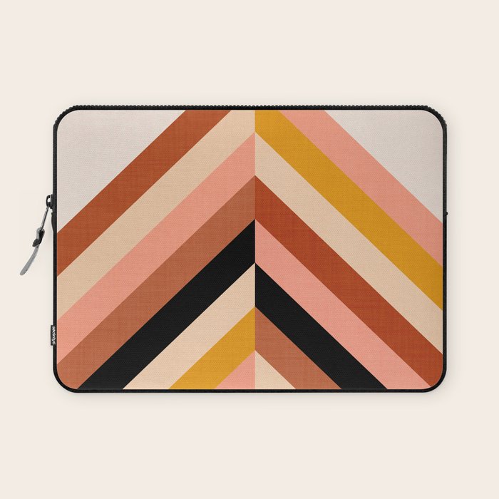 Chevron Christmas tree - neutrals Laptop Sleeve Gallery Image 1