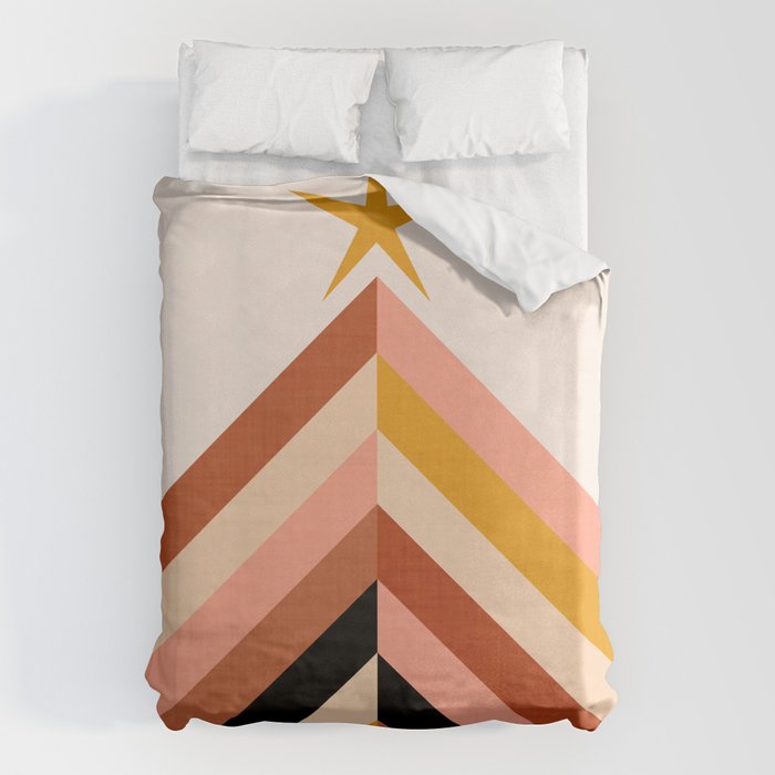 Chevron Christmas tree - neutrals Duvet Cover Gallery Image 6