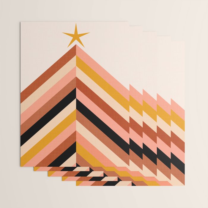 Chevron Christmas tree - neutrals Wrapping Paper Gallery Image 3