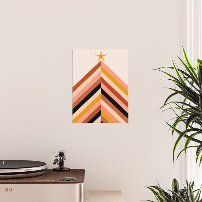Chevron Christmas tree - neutrals Poster Gallery Image 2