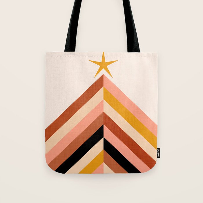 Chevron Christmas tree - neutrals Tote Bag Gallery Image 1