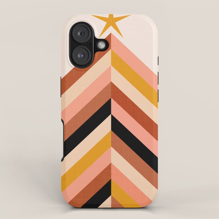 Chevron Christmas tree - neutrals iPhone Case Gallery Image 1