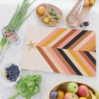 Chevron Christmas tree - neutrals Cutting Board Gallery Image 2