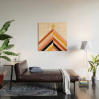 Chevron Christmas tree - neutrals Wood Wall Art Gallery Image 2