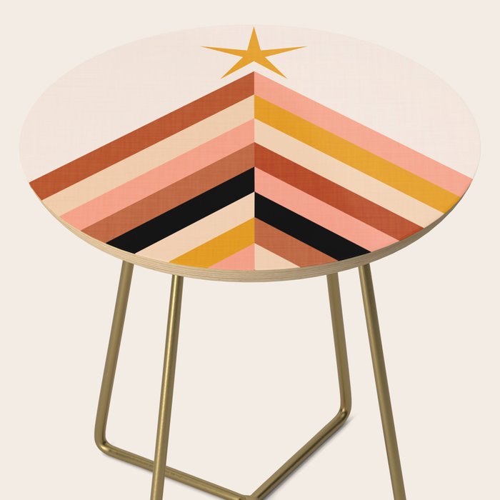 Chevron Christmas tree - neutrals Side Table Gallery Image 2
