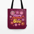 Here Comes the Sun - Pink and Magenta Tote Bag Gallery Image 1