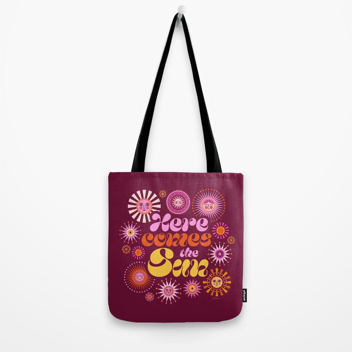 Here Comes the Sun - Pink and Magenta Tote Bag Gallery Image 2