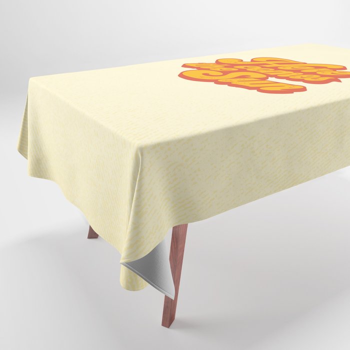 Here Comes The Sun | Retro 70s Typography Tablecloth Gallery Image 1