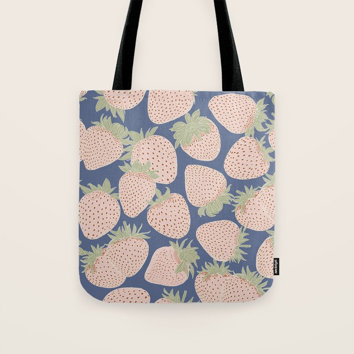 Des Fraises in Denim Tote Bag Gallery Image 1