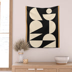 Modern geometric shapes 45 Wall Tapestry Gallery Image 2