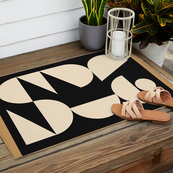 Modern geometric shapes 45 Outdoor Rug Gallery Image 2
