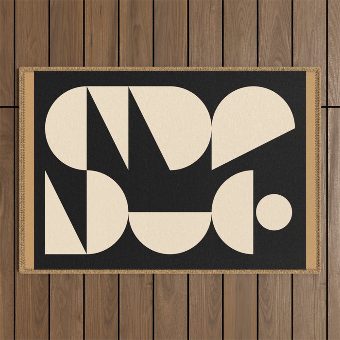 Modern geometric shapes 45 Outdoor Rug Gallery Image 1