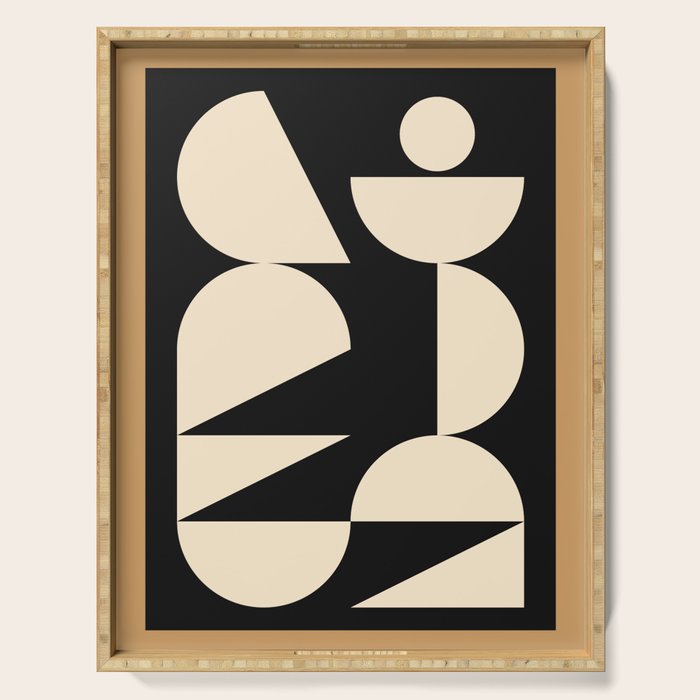 Modern geometric shapes 45 Serving Tray Gallery Image 1