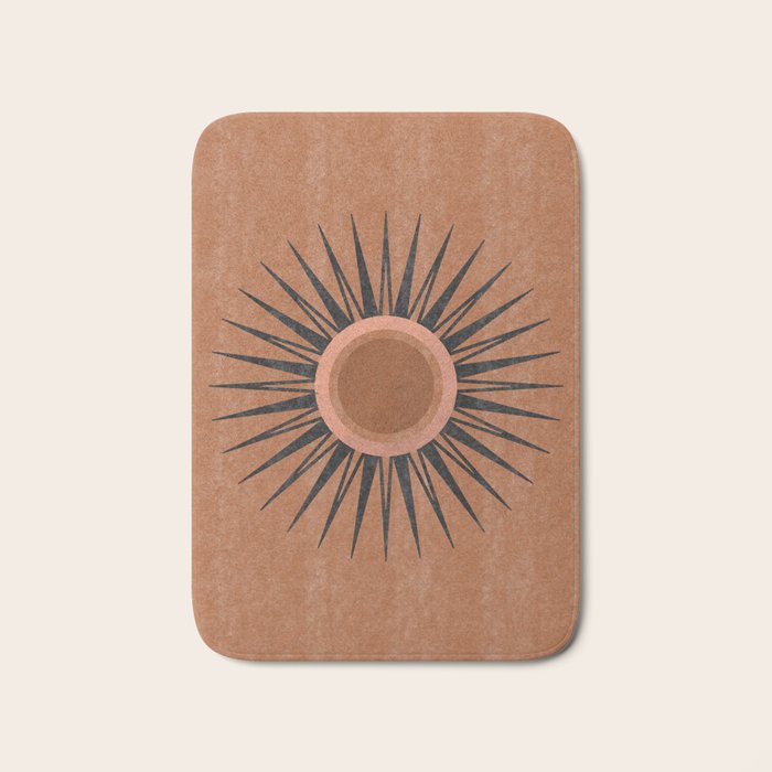 Terracotta Mid Century Sunburst Bath Mat